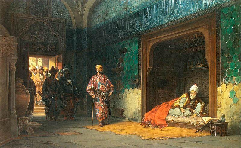 Stanislaw Chlebowski Sultan Bayezid prisoned by Timur. China oil painting art